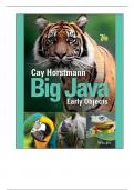 Solution Manual For Big Java Early Objects, (Enhanced eText), 7th Edition By Cay Horstmann
