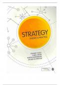 Solution Manual For Strategy, Theory and Practice, 3rd Edition By Clegg, Carter, Kornberger, Schweitzer