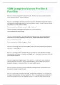 VSIM Josephine Morrow Pre-Sim & Post-Sim Questions And Answers Rated A&plus; New Update Assured Satisfaction