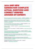 2024 AMP NEW GENERATION COMPLETE ACTUAL QUESTIONS AND CORRECT VERIFIED ANSWERS BY EXPERTS