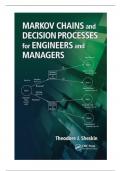 Solution Manual For Markov Chains and Decision Processes for Engineers and Managers, 1st Edition By Theodore Sheskin