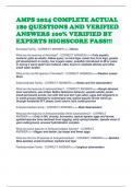 AMPS 2024 COMPLETE ACTUAL 180 QUESTIONS AND VERIFIED ANSWERS 100&percnt; VERIFIED BY EXPERTS HIGHSCORE PASS&excl;&excl;&excl;