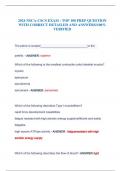 2024 NSCA-CSCS EXAM - TOP 100 PREP QUESTION WITH CORRECT DETAILED AND ANSWERS&sol;100&percnt; VERIFIED