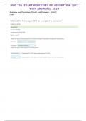 BIOS 256&vert;EDAPT PROCESSES OF ABSORPTION QUIZ WITH ANSWERS&vert; 2024