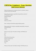 CHFM Top Complusory Exam Questions  And Correct Answers