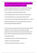 ATI fundamentals Practice A Questions & Answers Best Rated A&plus; 2024