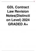 GDL Contract Law Revision Notes (Distinction Level)2024 GRADED A+