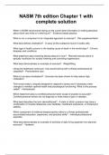 NASM 7th edition Chapter 1 with  complete solution