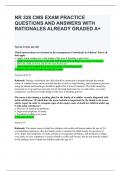 NR 328 CMS EXAM PRACTICE QUESTIONS AND ANSWERS WITH RATIONALES ALREADY GRADED A+