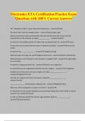 Electronics ETA Certification Practice Exam Questions with 100&percnt; Correct Answers