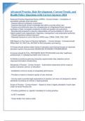 Advanced Practice&comma; Role Development&comma; Current Trends&comma; and Health Policy Questions with Correct Answers 2024