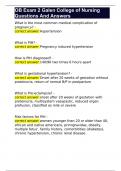 OB Exam 2 Galen College of Nursing Questions And Answers 
