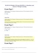 MATH 110 Module 10 Exam &lpar;RATED A&plus;&rpar; Questions and Answers- Portage Learning
