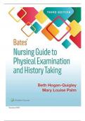 Test Bank For Bates' Nursing Guide to Physical Examination and History Taking 3rd Edition by Beth Hogan-Quigley||ISBN NO:10,1975161092||ISBN NO:13,978-1975161095||All Chapters||Complete Guide A+.