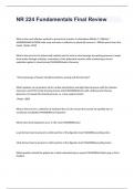 NR 224 Fundamentals Final Review  Exam Questions With Correct Answers 2024