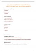 2024 ONS CHEMOTHERAPY IMMUNOTHERAPY CERTIFICATE EXAM WITH 100&percnt; CORRECT ANSWERS