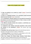 CAM State Exam Study Guide &lpar;100&percnt; Verified&rpar; Questions And Answers