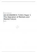 AQA  AS ECONOMICS  Paper 1 The Operation of Markets and Market Failure  MARK SCHEME FOR JUNE 2023    7135/1