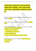 DYNATRACE ASSOCIATE CERTIFICATION EXAM WITH CORRECT 100+ QUESTIONS WITH WELL ANSWERED ANSWERS GRADE A+