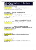 Pathophysiology Exam &num;1 Questions And Answers 