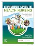 Complete Test Bank — Community/Public Health Nursing: Promoting the Health of Populations, 8th Edition by Mary A. Nies (Chapters 1–32) | Latest Update 2024