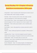 Social Studies 10-1 Chapter 4 Practice Questions and Answers 100% pass