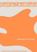 Samenvatting campagnemaker - principes van marktonderzoek