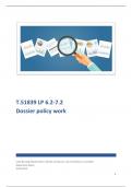 SW Leerjaar 2 - Dossier Policy Work