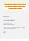 The Associate CET Study Guide&colon; 2024 AST Practice EXAM &num;2&colon; Appendix A Questions and Answers