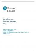             Mark Scheme (Results) Summer 2023  Pearson Edexcel GCE In Spanish(9SP0) Paper 02: Written response to works and translation