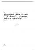 AQA  A-level ENGLISH LANGUAGE  Paper 2	Language diversity and change MARK SCHEME FOR JUNE 2023  7702/2