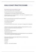 GOLD COAST PRACTICE EXAMS fully solved rated A&plus;