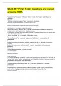 MUS 337 Final Exam Questions and correct answers&comma; 100&percnt;