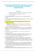 NR 603 WEEK 4 APEA PREDICTOR EXAM LATEST 2023-2024  PRE-PREDICTOR EXAM QUESTIONS AND CORRECT  ANSWERS|AGRAD