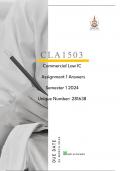 CLA1503 Assignment 01 Answers Semester 1 2024
