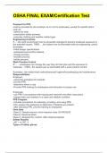 OSHA FINAL EXAM&sol;Certification Test