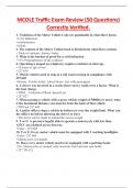 MCOLE Traffic Exam Review &lpar;50 Questions&rpar;  Correctly Verified&period;