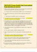 NRNP 6552 Women's health final Exam&vert; ALL CORRECT 2024