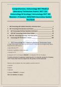 Comprehensive; Immunology MLT-Medical Laboratory Technicians Exams| MLT 126 - Immunology & Serology| Immunology MLT 181 Module 1-4 Exams| 2024/2025 Guarantee Guide| Test Bank