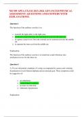 NR 509 APEA EXAM 2023-2024 ADVANCED PHYSICAL  ASSESSMENT- QUESTIONS ANDANSWERS WITH  EXPLANATIONS&period;