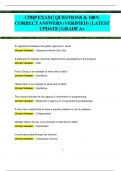 CPRP EXAM &vert; QUESTIONS & 100&percnt;  CORRECT ANSWERS &lpar;VERIFIED&rpar; &vert; LATEST  UPDATE &vert; GRADEA&plus;