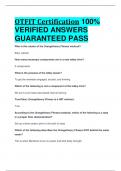OTFIT Certification 100&percnt; VERIFIED ANSWERS GUARANTEED PASS