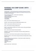 NURSING 109 COMP EXAM 3 WITH ANSWERS