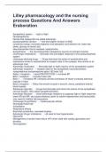 Lilley pharmacology and the nursing process