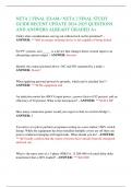 NETA 2 FINAL EXAM &sol; NETA 2 FINAL STUDY  GUIDE RECENT UPDATE 2024-2025 QUESTIONS  AND ANSWERS ALREADY GRADED A&plus;