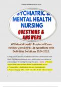 ATI Mental Health Questions and Answers Bundle. 
