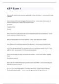 CBP Exam 1 With  Complete Question  And Answers&period;