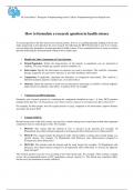 How to formulate a research question in health sciences 