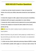 HESI NCLEX Practice Exam Questions and Answers &lpar;2024 &sol; 2025&rpar; &lpar;Verified Answers&rpar;