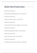 Border Patrol Practice Exam With All Complete And Verified Answers&period;